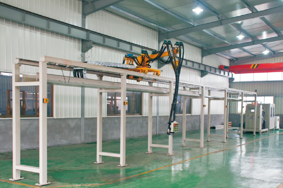 H型発泡注入機の生産ライン